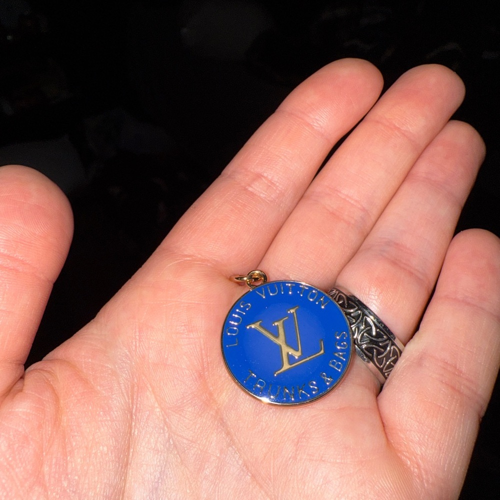 Louis Vuitton Blue and Gold Necklace Pendant